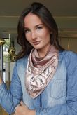 Bandana Triangle Silk Neckerchief Almond